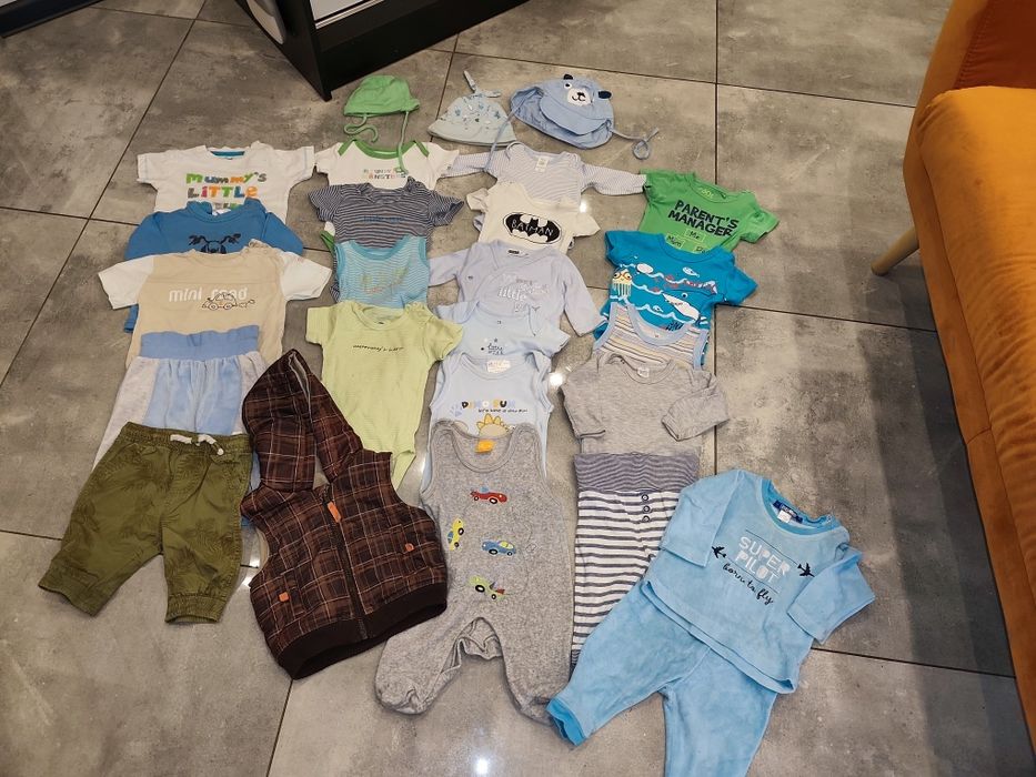 Zestaw ubranek niemowlęcych dla chłopczyka 50,56,62,68