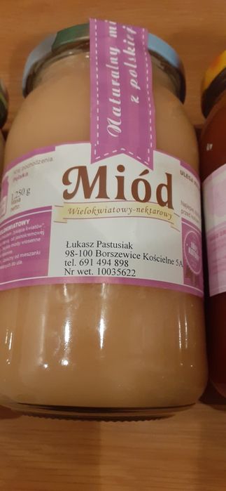 Miód  wielokwiatowy  nektarowy