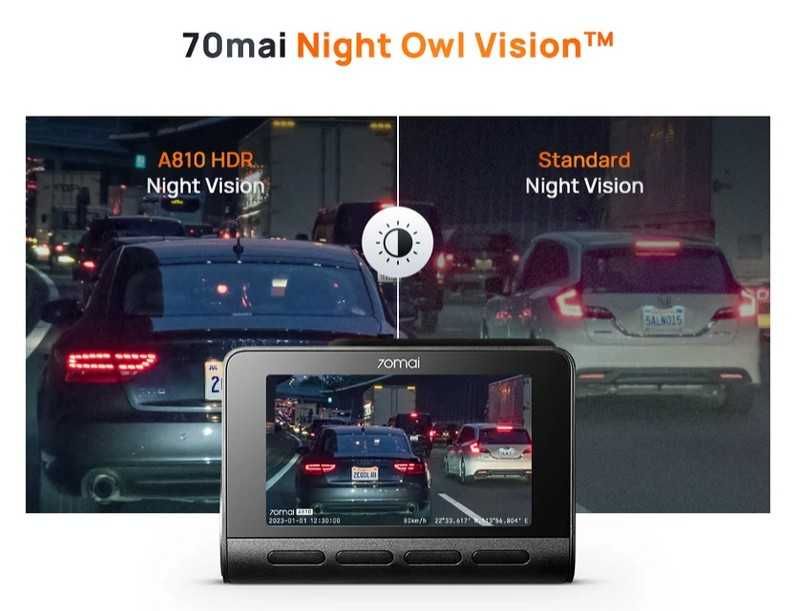 Авто реєстратор 70mai A810s/ A510 4K GPS ADAS НОВИНКА авто