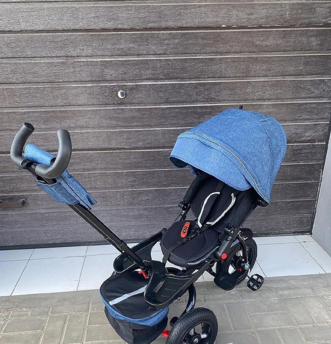 Триколісниий дитячий велосипед коляска Фара USB детский