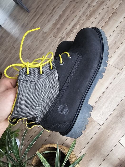 Czarno żółte timberland rozmiar 38 stan bardzo dobry botki wiązane