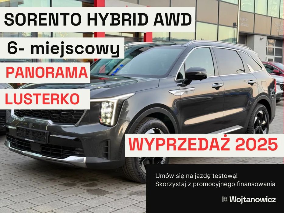 Kia Sorento MY25 Prestige Line AWD 215 KM HEV + dach panoramiczny + cyfrowe luster