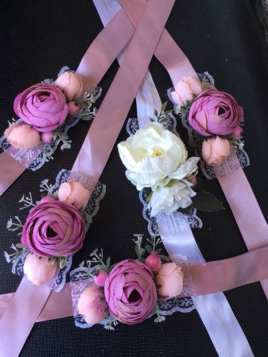 Браслетик (бутоньерки) и фата на девичник, свадьба