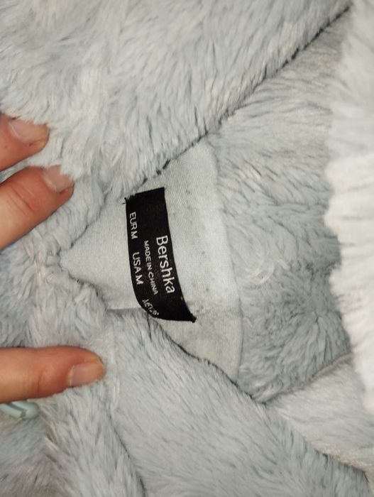 Gruba ciepła pluszowa bluza oversize Bershka M L XL