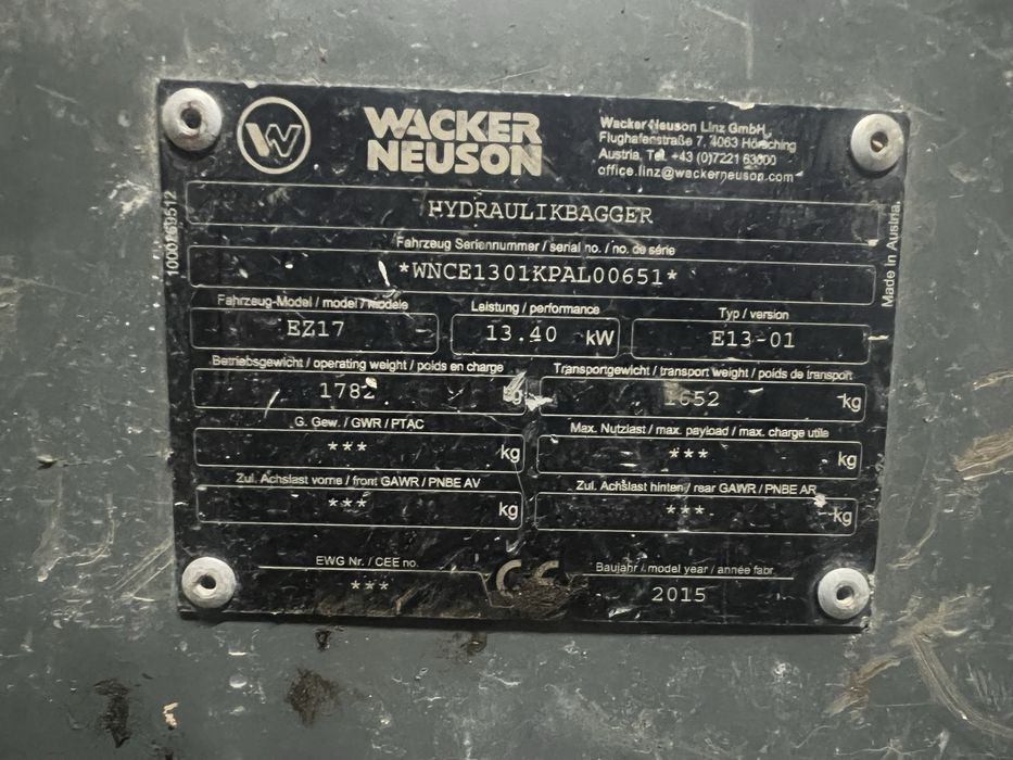 Mini giratoria Wacker neuson