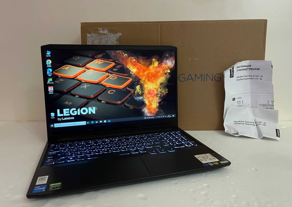 Игровой СВЕЖАК!!  Lenovo "GAMING 3" / Core i5 11320H / Видео RTX 3050 / ВЕСЬ КОМПЛЕКТ!