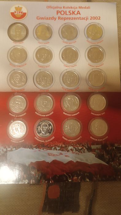Oficjalna kolekcja medali Polska gwiazdy reprezentacji 2002