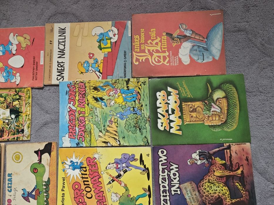Zestaw komiksów polskie i francuskie Tytus Smerfy i inne PRL