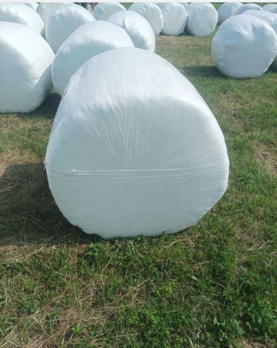 Siano owinięte folia baloty 120x120