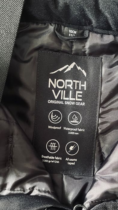 Spodnie narciarskie 110 czarne Northville stan idealny jak nowe