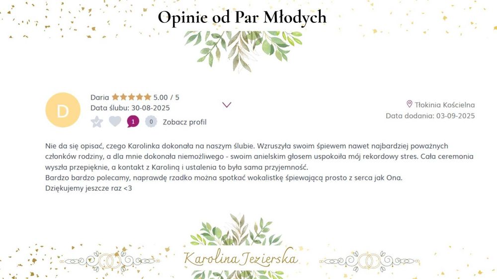 Oprawa muzyczna ślubu