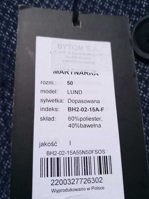 Marynarka Bytom        Nowa       LUND BH2-02-15A