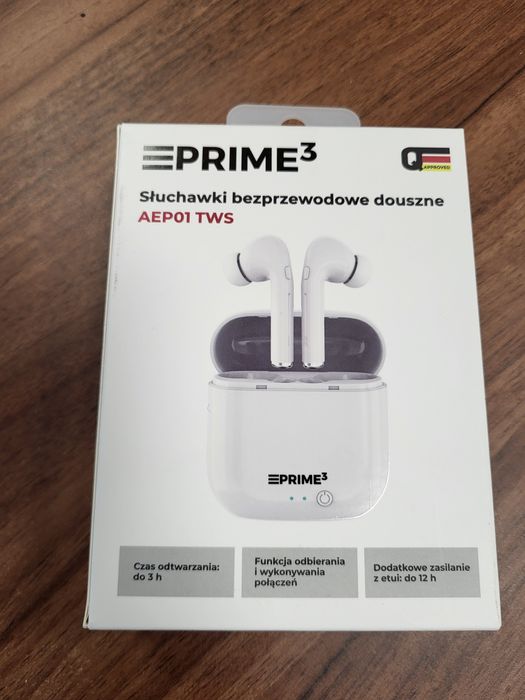 Słuchawki bezprzewodowe Prime3 AEP01 TWS – Nowe, nieużywane