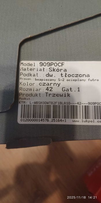 Obuwie robocze trzewiki Łuk-Pol 909 roz 42