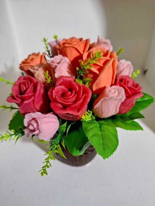 квіти з мила букет на 8 березня, подарунок для жінок доставка по місту