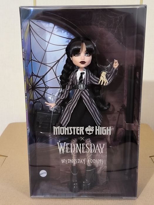 Monster High Wednesday Монстер хай Лялька Венздей Адамс шкільній формі