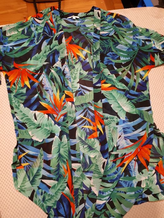 kimono, narzutka plażowa papaya + kostium GRATIS