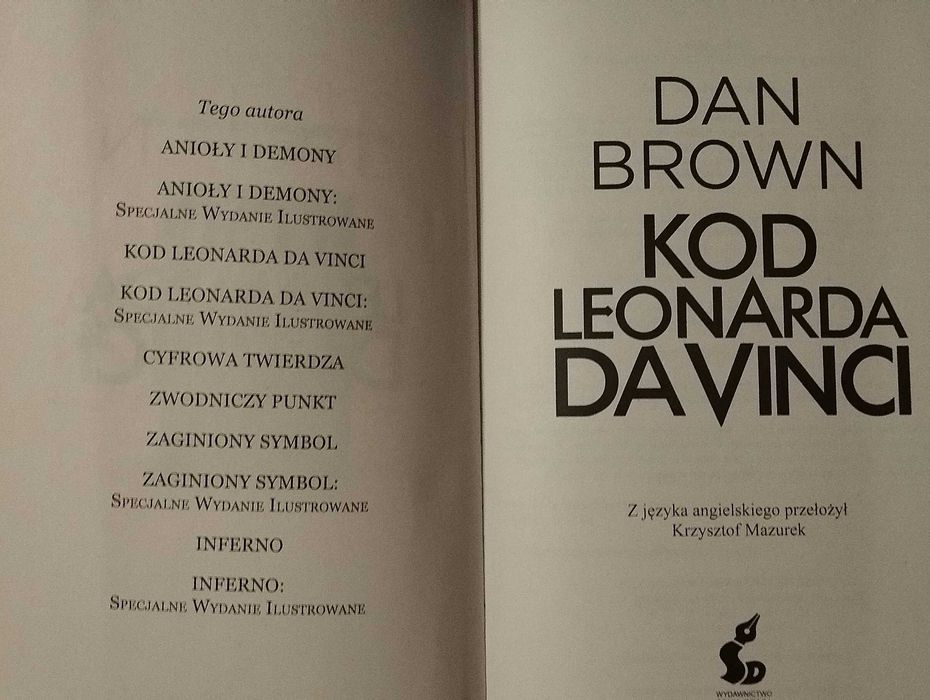 Dan Brown Kod Leonarda Da Vinci