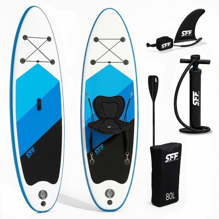 SUP Board 320cm Kajak Pompowana deska do pływania z wiosłem i siedziskiem ZESTAW do pływania pompka wiosło plecak SUP dmuchany pompowany