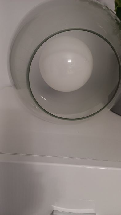 Lampa wisząca szklana kula z żarówką
