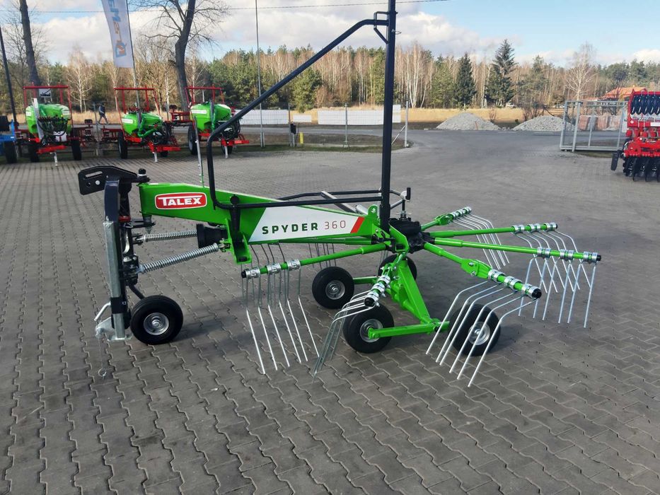 Zgrabiarka Karuzelowa TALEX Spyder 3,6m 4,2m tandem WOM koło