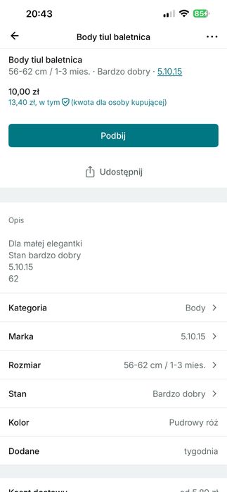 Body tiul baletnica