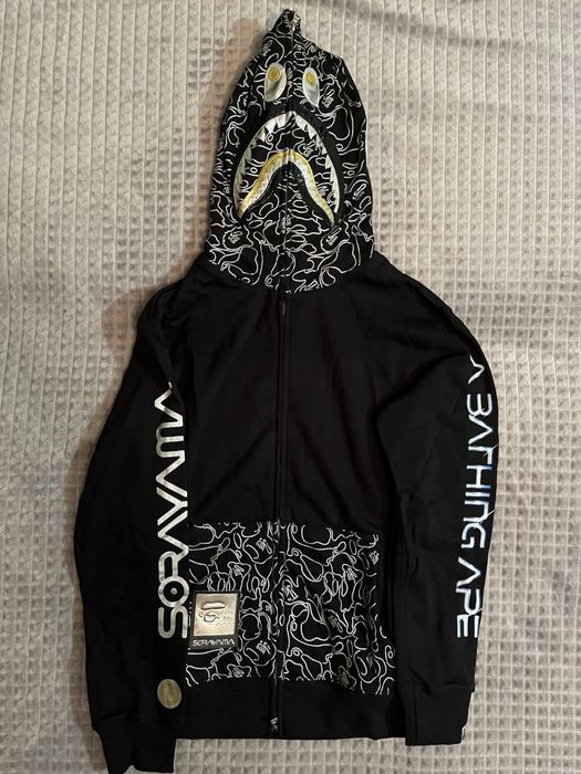 Кофта Bape чорно-сірого кольору