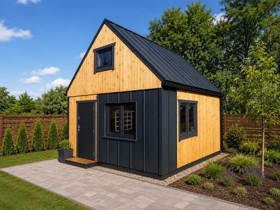 Domek letniskowy, domek ogrodowy, Nowoczesna Stodoła 4,5x5,5m
