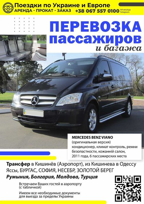 Пассажирские перевозки, аренда микроавтобусов спринтер вито виано
