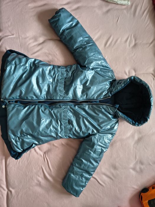 Ciepła długa kurtka dla dziewczynki