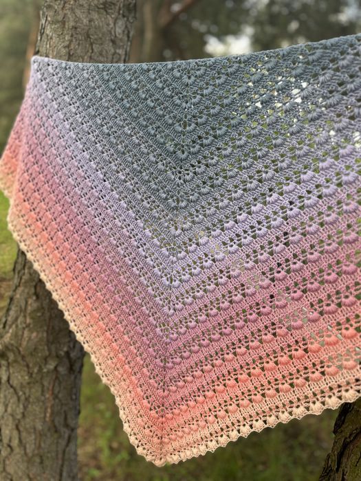 Chusta szydełkowa Bergamotka