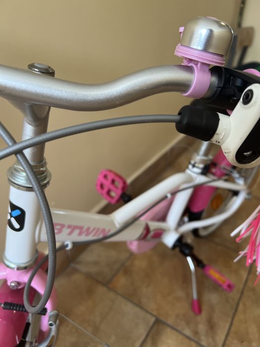 Rower dziecięcy marki B'twin, 16 cali + kij do nauki jazdy