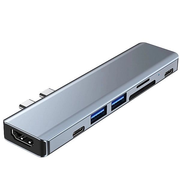 Tech-protect V5-hub Adapter 7in1 Grey