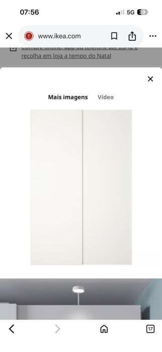 Portas Ikea  deslizantes Branco Pax Novas na embalagem