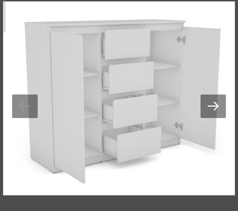 Aparador com 2 portas e 4 gavetas