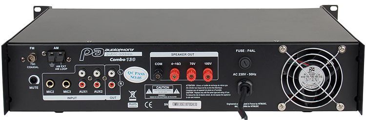 AUDIOPHONY Audio Power Amplifier Mixer COMBO 130 (100V)64750874655363121