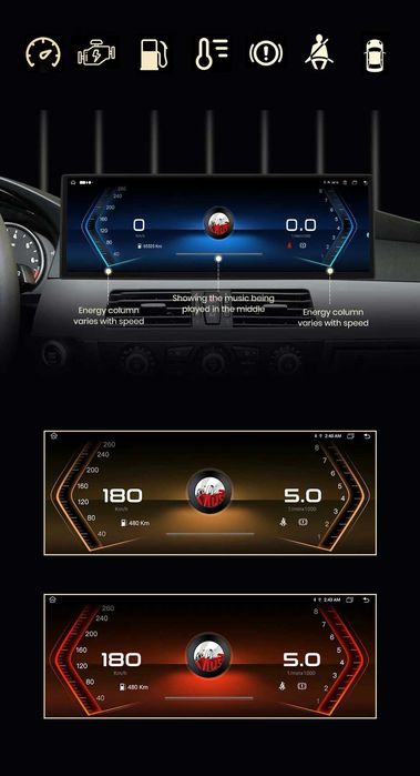 CarPlay Android Auto Radio GPS Nawigacja DAB+ Opcja WiFi 4G USB MP3 YouTube Bluetooth Android BMW 3  E90 E91 E92 E93 14,9 cala
