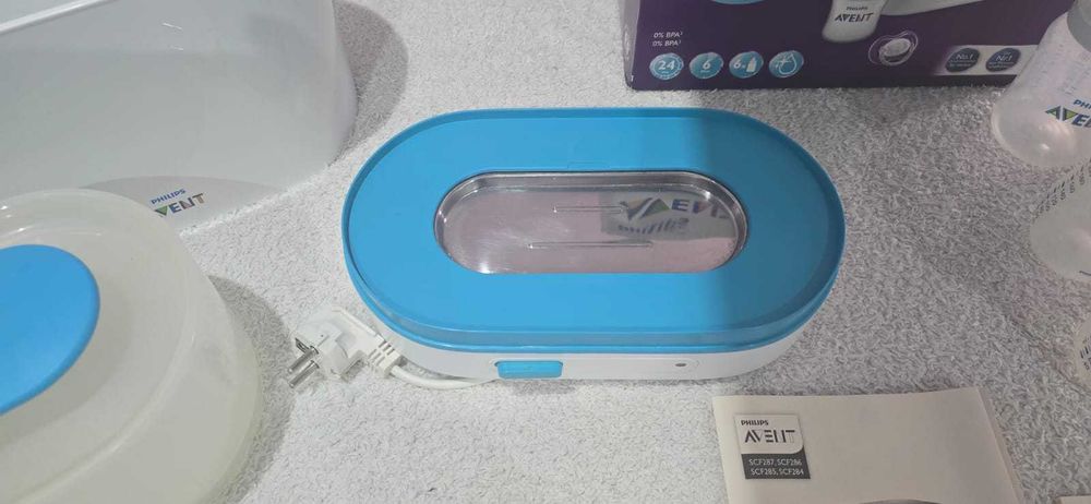 Esterilizador Elétrico Philips Avent 3 em 1 + 5 Biberões (Como Novo)