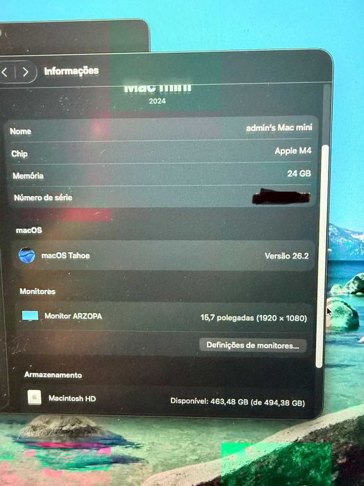MAC Mini M4 c/Novo|24Gb Ram|Ssd 512Gb|Garantia|c/Oferta HUB USB-C|