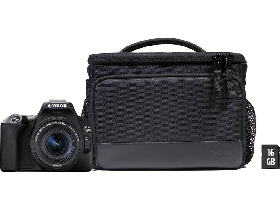 Canon EOS 250D + 18-55mm DC III + Bolsa + SD 16GB

Canon EOS 250D + 18
