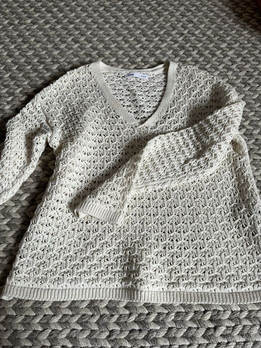 Sweter vintage 36/S kremowy