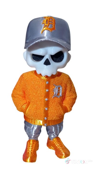 3д статуетка  скелет