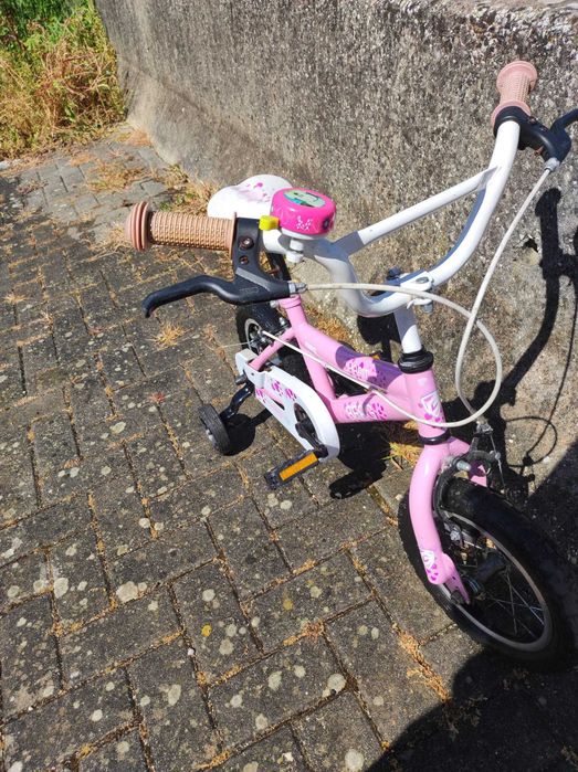 Bicicleta Infantil Charm 12" Rosa com Rodinhas