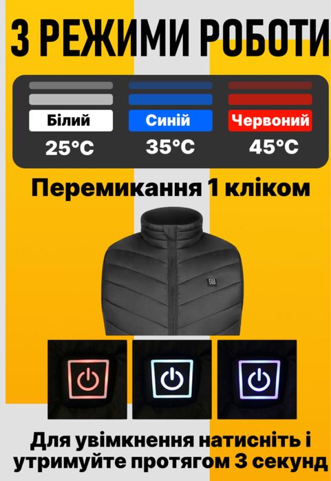 Терможилет , розмір л,хл, xxl