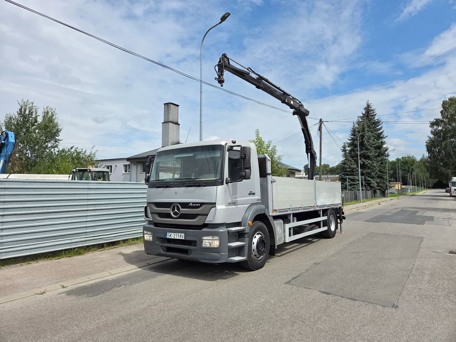 Mercedes-Benz AXOR 1826L KLIMA HDS HIAB ROTATOR tył PODUSZKI Euro 4  Nowe Opony Przód+Baterie Klimatyzacja Dźwig Żuraw Widły nie Palfinger