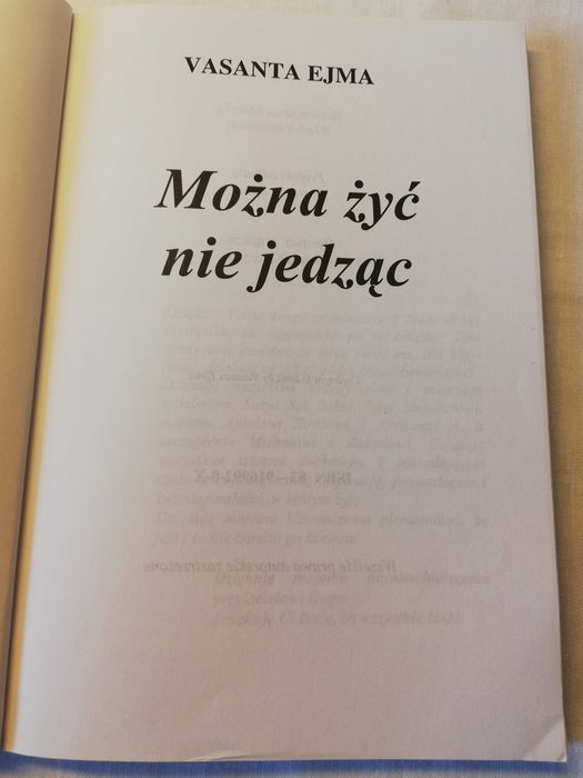 Można żyć nie jedząc - Vasanta Ejma