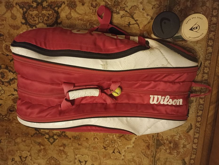 2 szt. Pro. Babolat Pure Strike r.4 3/8 + torba i piłki. +..