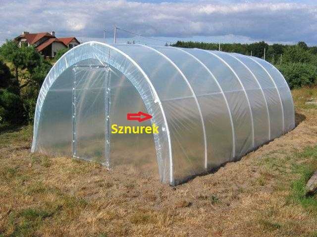 Folia tunelowa ogrodnicza, wgrzanie, zgrzewanie sznurka do Foli