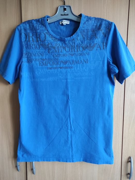 T-shirt męski błękitny Emporio Armani