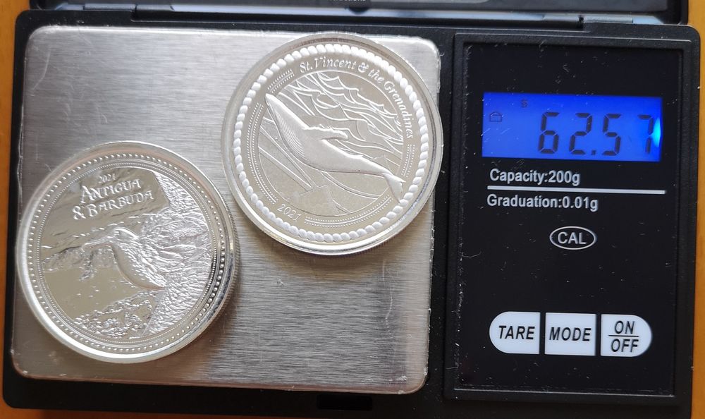 moedas prata onças Domínica Eastern Caribbean (#2)